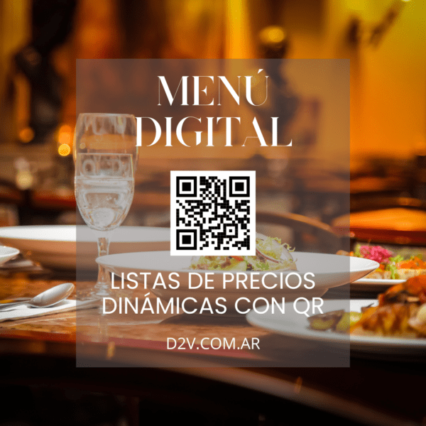 Lista de precios QR d2v menu digital online